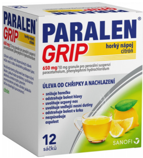 PARALEN GRIP HORK� N�POJ CITR�N 650MG/10MG POR GRA SUS 12